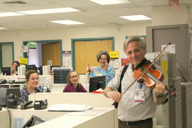 Anthony Hyatt plays violin