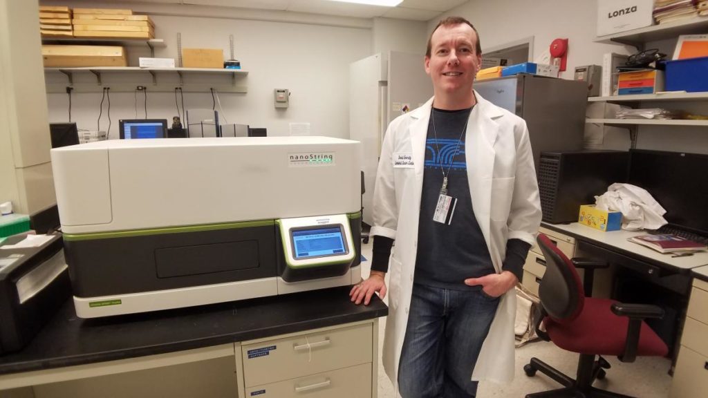 NanoString nCounter with male lab researcher