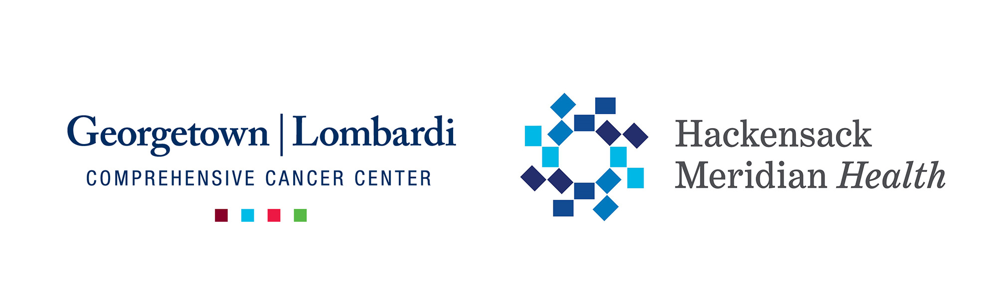 Georgetown Lombardi and Hackensack Meridian health logos