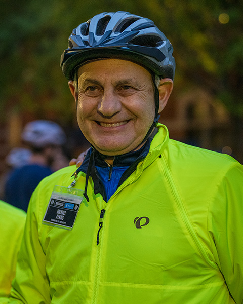 Dr. Atkins smiles for a photo on ride day