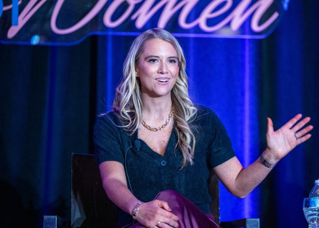 Blair Todd speaks while participating in the panel discussion