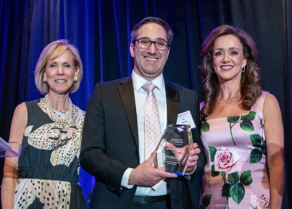 Meredith LaPier, Eric Marlowe, and Jennifer Bognet stand together