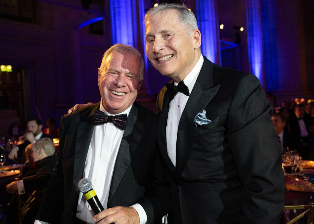 Mr. Schweitzer and Dr. Weiner stand together