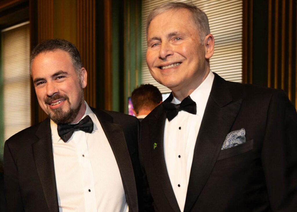 Dr. Weinberg and Dr. Weiner stand together