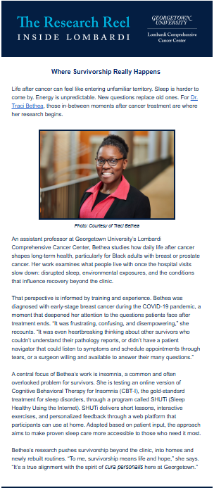 A thumbnail of The Research Reel newsletter for decorative purposes