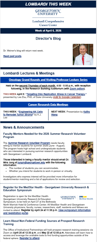 Thumbnail of Lombardi This Week newsletter for decorative purposes